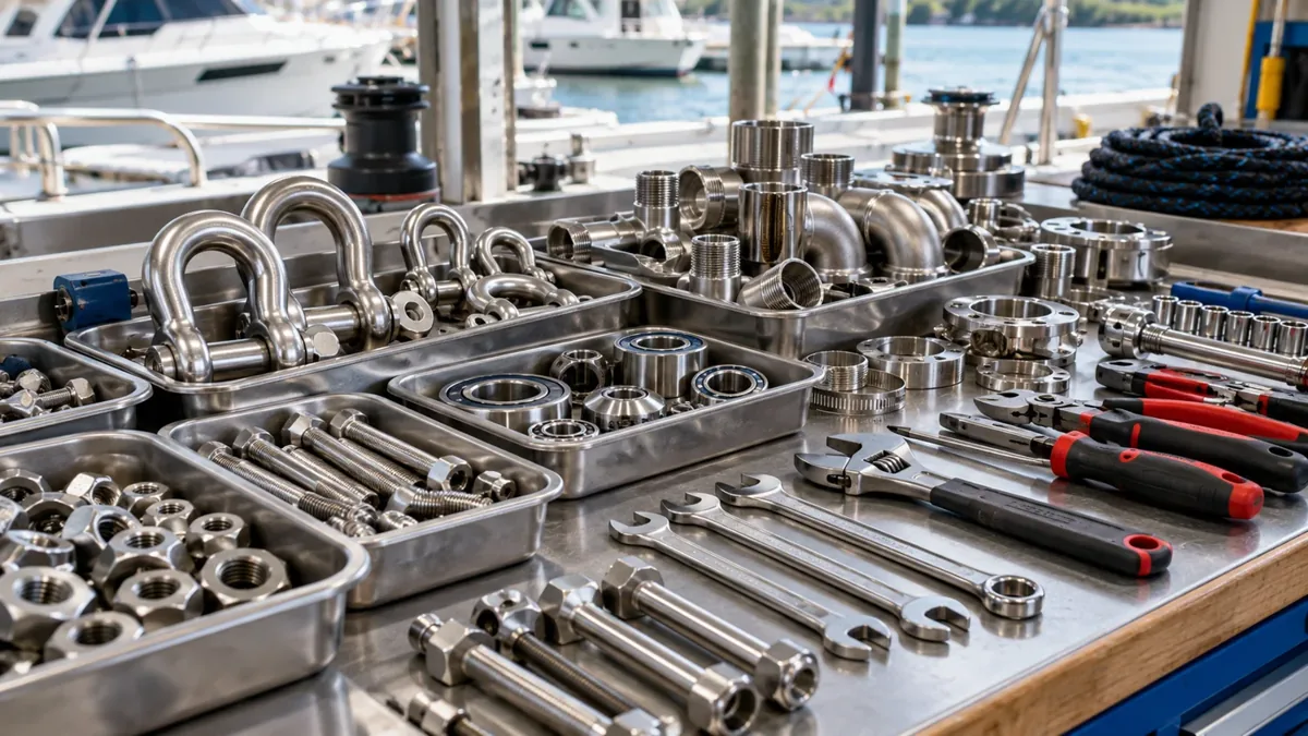 Marine hardware, fasteners and hand tools