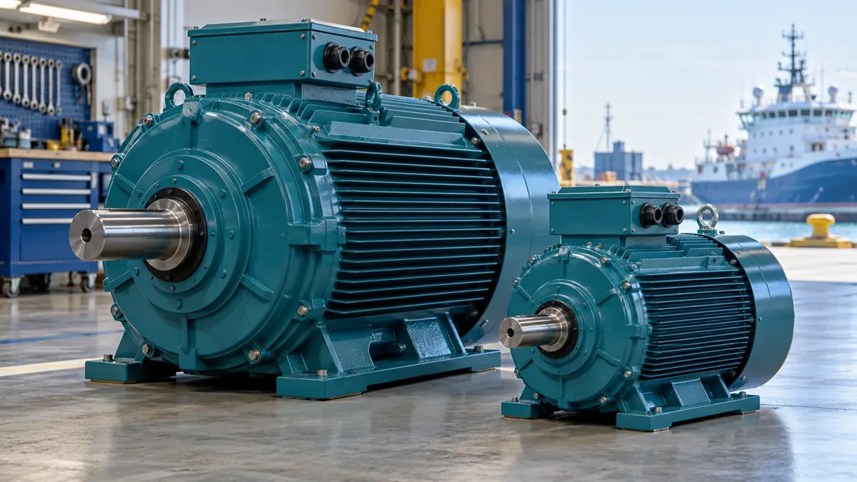 Industrial marine electric motors